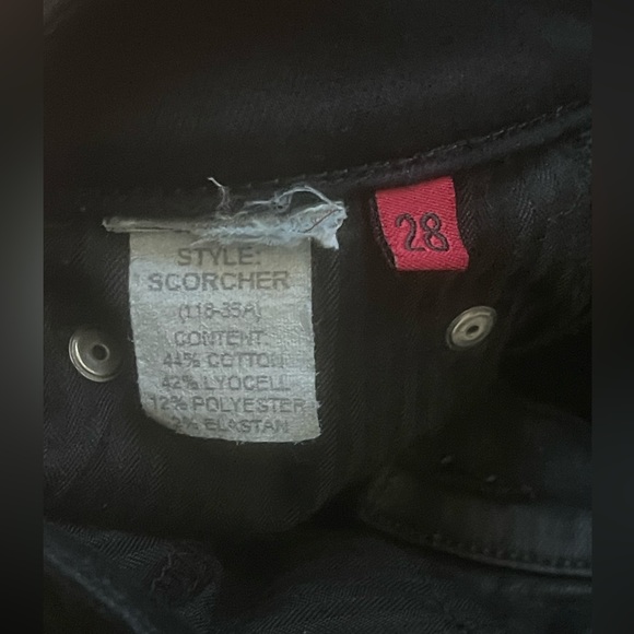 Red Engine Scorcher Black Wax Skinny Jeans - Picture 7 of 10